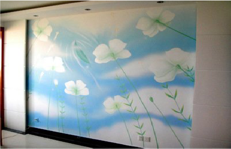 青阳画墙绘怎么画好白云的蓬松感？