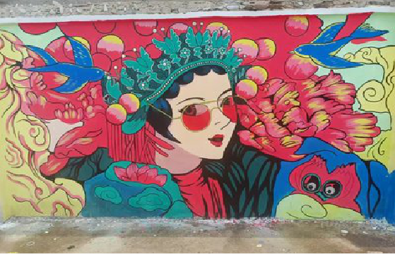 青阳墙体彩绘-网红墙