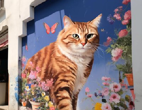 青阳自己绘制有个性的手绘墙