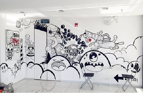 青阳手绘墙并非传统涂鸦。